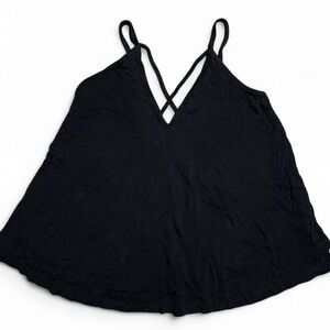 Layered Black Strappy V-Neck Tank Top